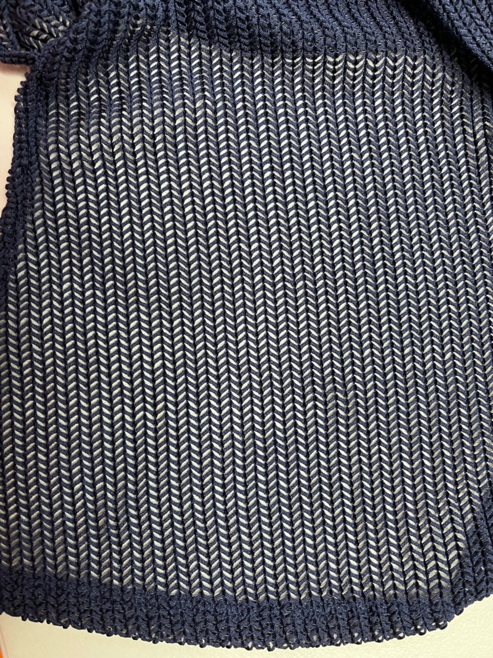 Notations Navy Open-Front Long Open Knit Cardigan - Picture 11 of 11
